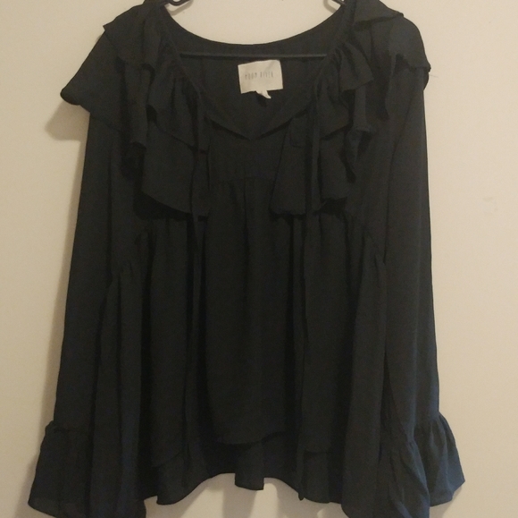Moon River Ruffled Blouse - Picture 2 of 4